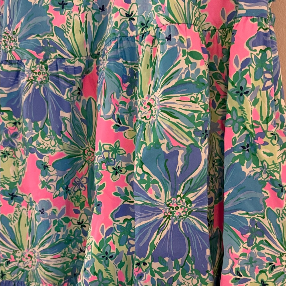 Lilly Pulitzer Blue and Pink Floral Dress - Picture 2 of 4